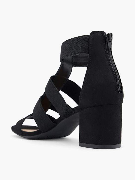 graceland con tacco sandalo nero deichmann