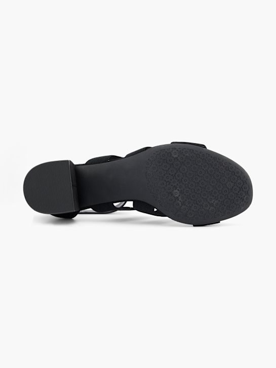 graceland con tacco sandalo nero deichmann
