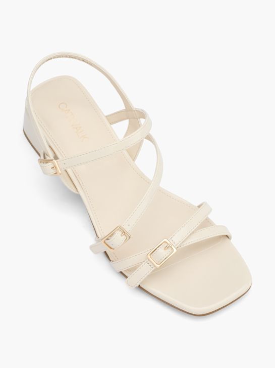 passerella con tacco sandalo beige deichmann