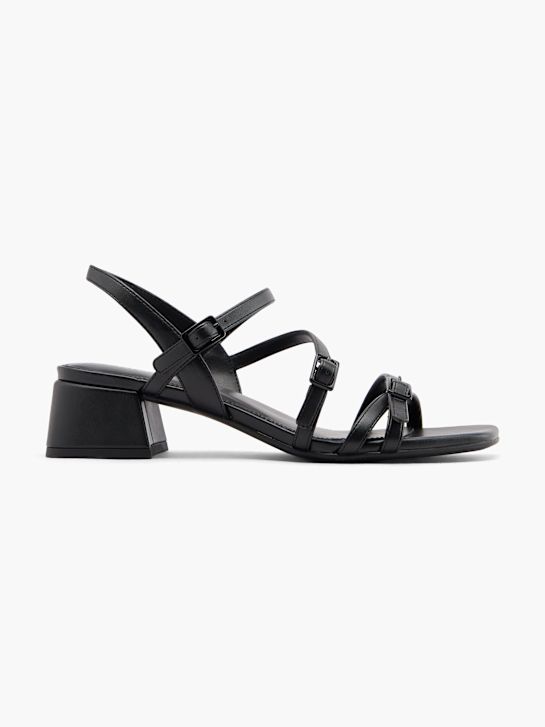 passerella con tacco sandalo nero deichmann