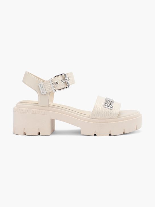 buffalo con tacco sandalo beige deichmann