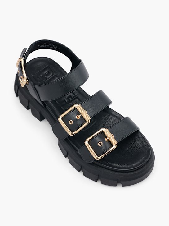 buffalo con tacco sandalo nero deichmann