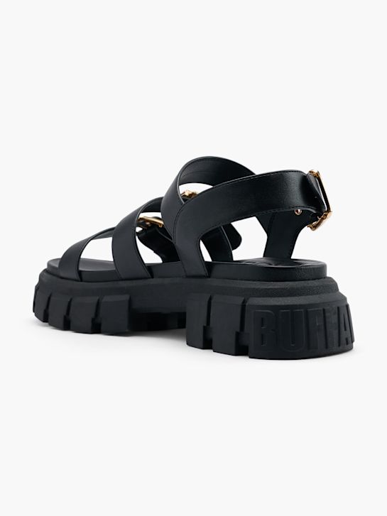 buffalo con tacco sandalo nero deichmann