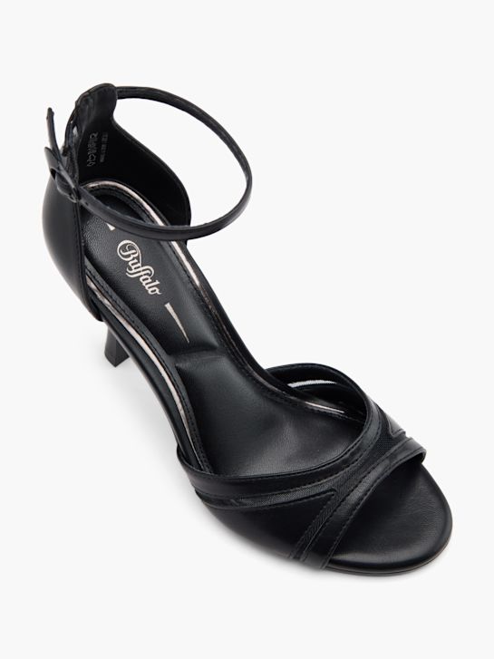 buffalo con tacco sandalo nero deichmann