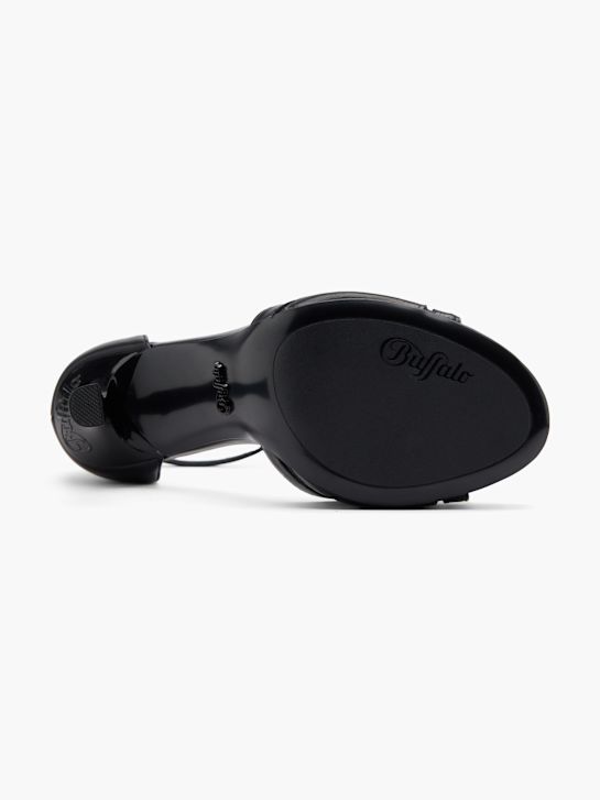 buffalo con tacco sandalo nero deichmann