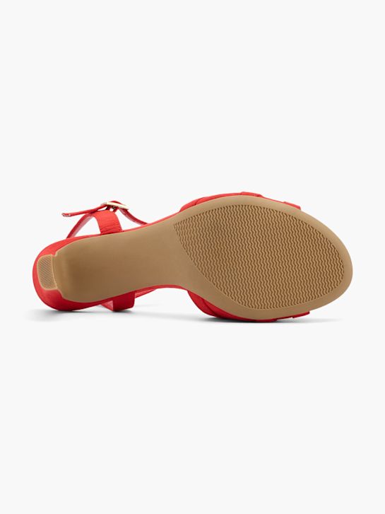 graceland con tacco sandalo rosso deichmann