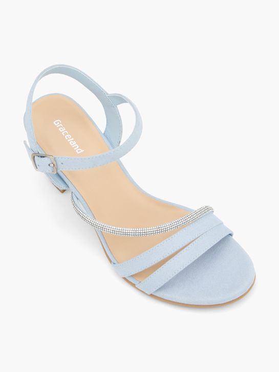 graceland con tacco sandalo blu deichmann