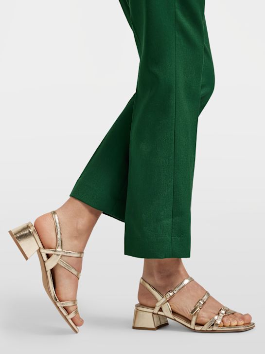 passerella con tacco sandalo oro deichmann