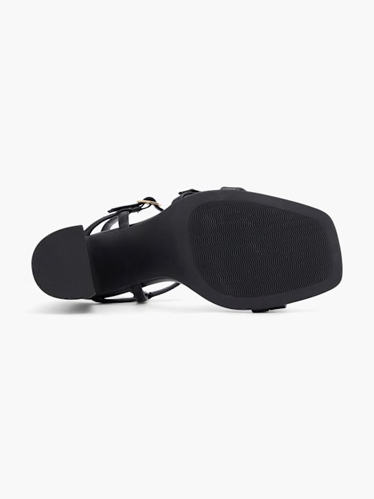 passerella con tacco sandalo nero deichmann