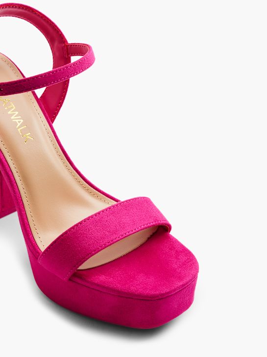 passerella con tacco sandalo rosa deichmann