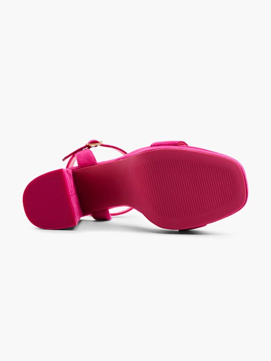 passerella con tacco sandalo rosa deichmann