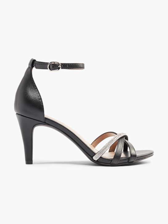 passerella con tacco sandalo nero deichmann