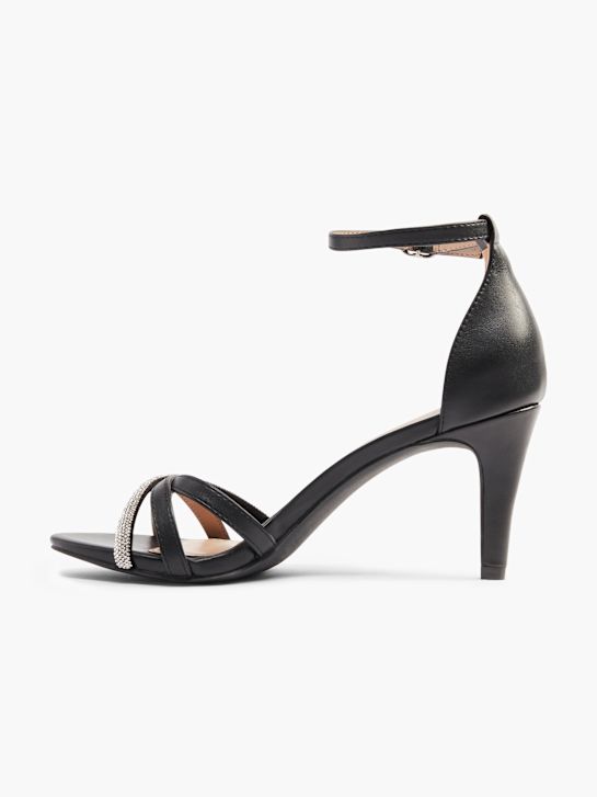 passerella con tacco sandalo nero deichmann