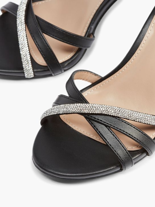 passerella con tacco sandalo nero deichmann