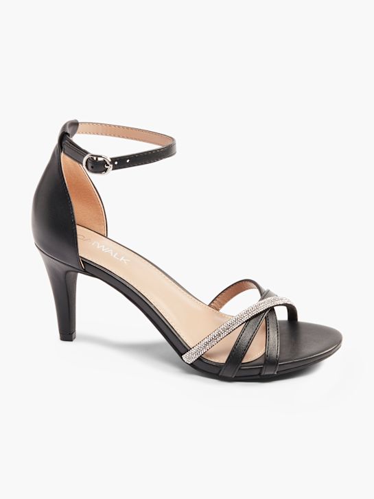 passerella con tacco sandalo nero deichmann