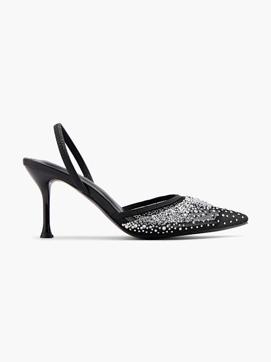 passerella slingback tacco nero deichmann