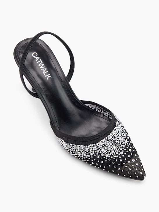 passerella slingback tacco nero deichmann