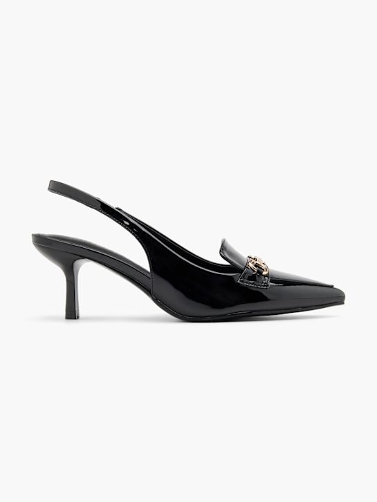 passerella slingback tacco nero deichmann