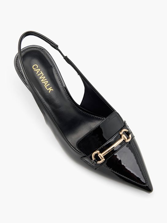 passerella slingback tacco nero deichmann