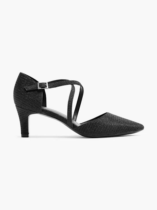 passerella a corto di tacco nero deichmann
