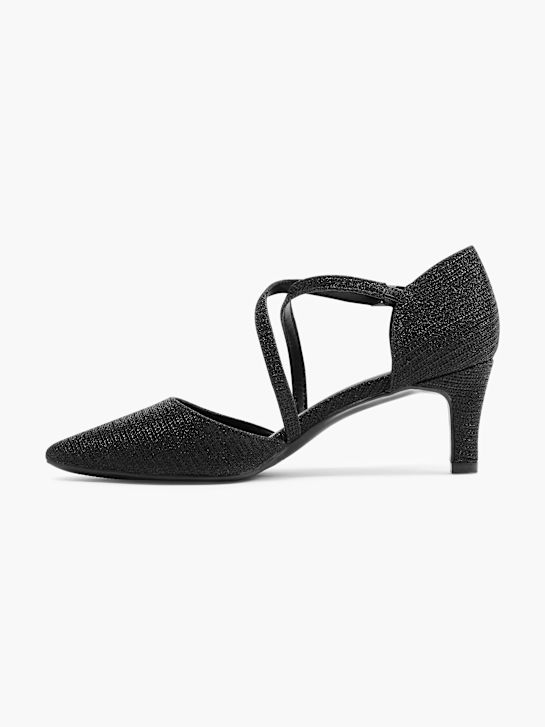 passerella a corto di tacco nero deichmann