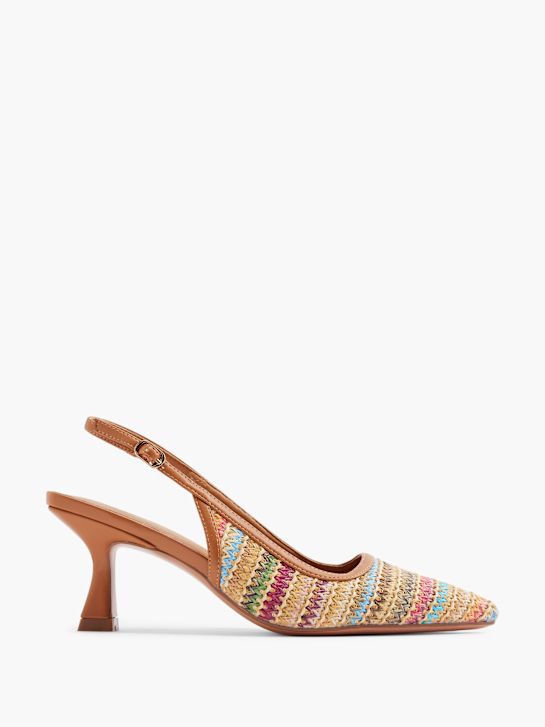 passerella slingback tacco marrone deichmann