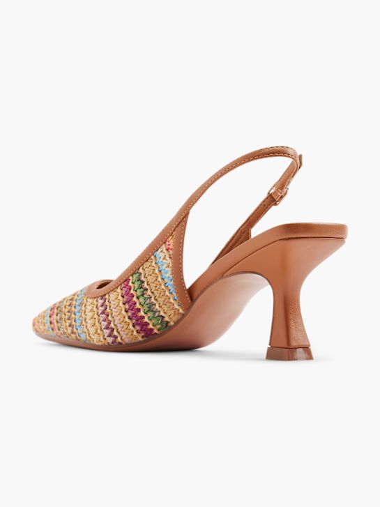 passerella slingback tacco marrone deichmann