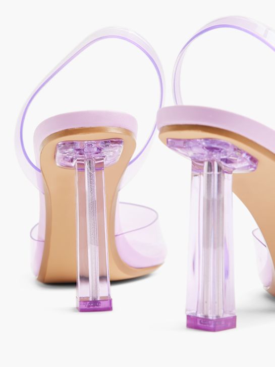passerella slingback tacco viola deichmann