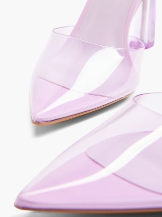 passerella slingback tacco viola deichmann