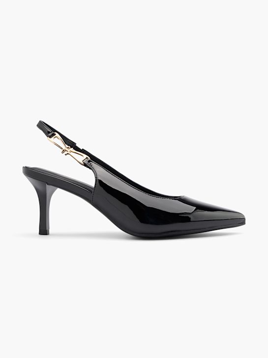 passerella slingback tacco nero deichmann