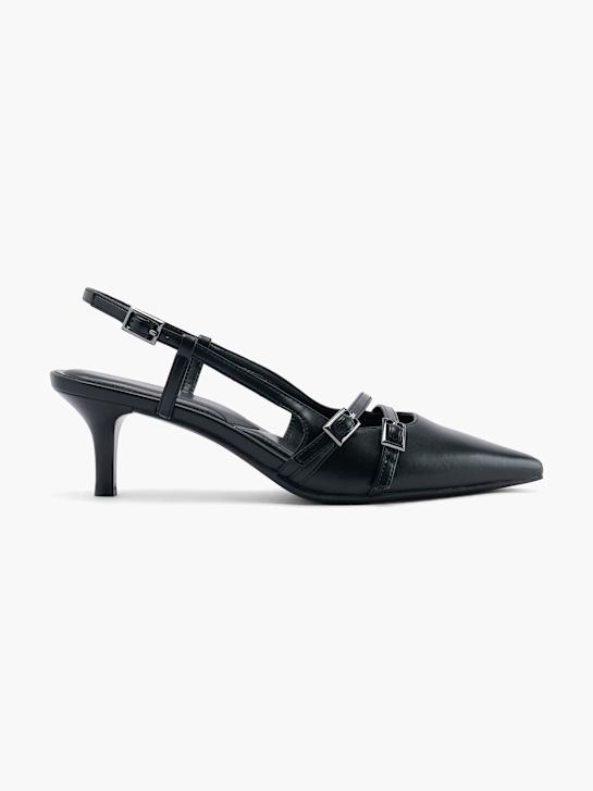 passerella slingback tacco nero deichmann