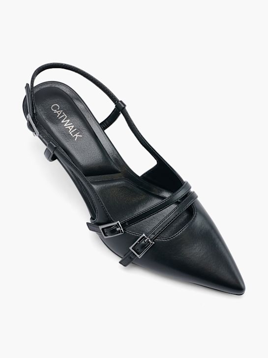 passerella slingback tacco nero deichmann
