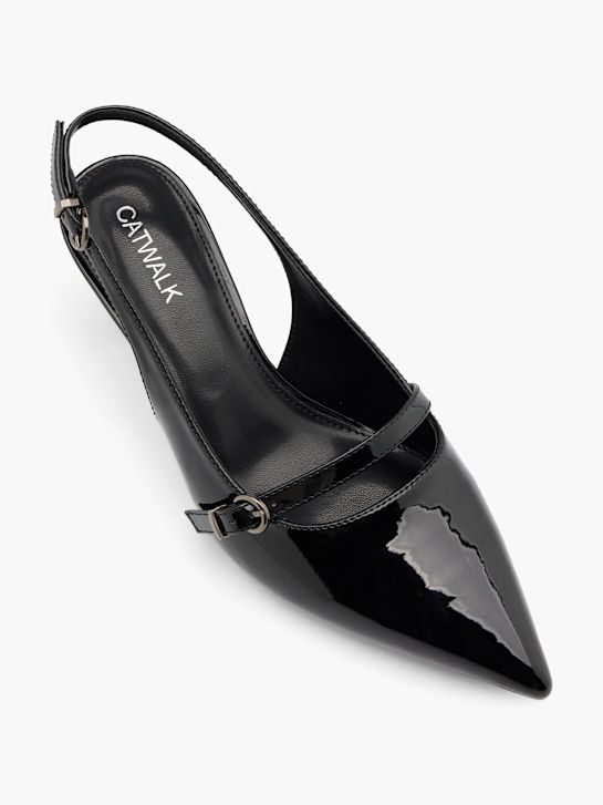 passerella slingback tacco nero deichmann