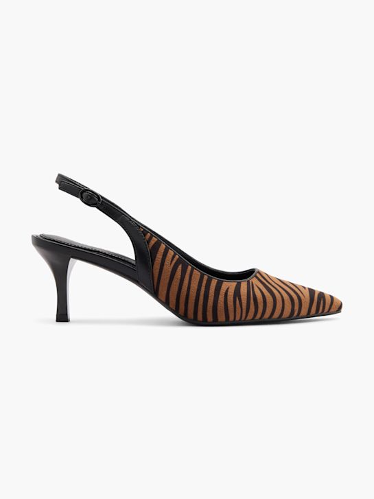 passerella slingback tacco marrone deichmann