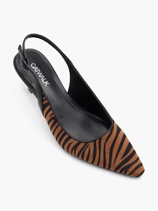 passerella slingback tacco marrone deichmann