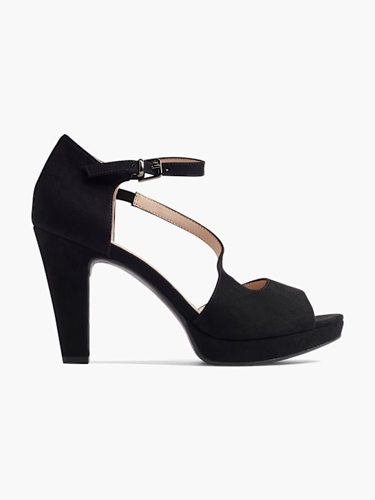 graceland peep toe tacco nero deichmann