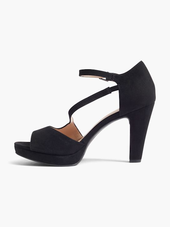 graceland peep toe tacco nero deichmann