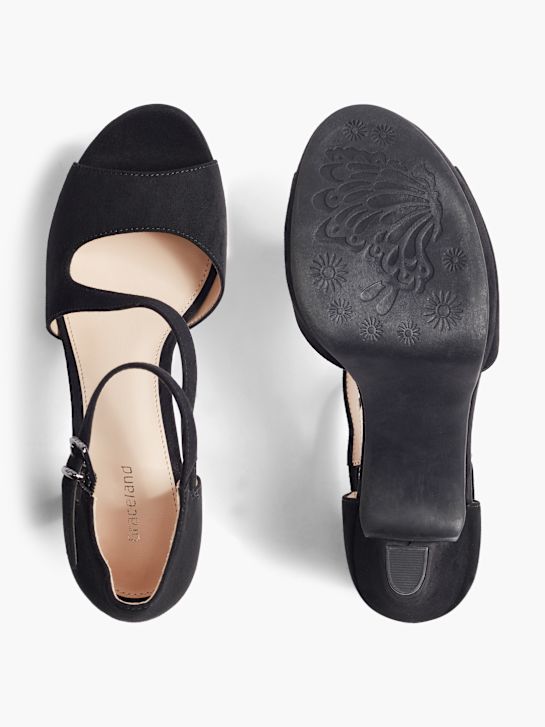 graceland peep toe tacco nero deichmann