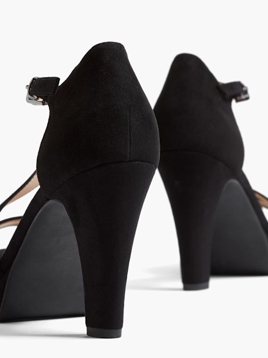 graceland peep toe tacco nero deichmann
