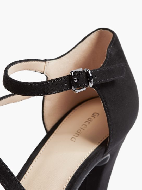 graceland peep toe tacco nero deichmann