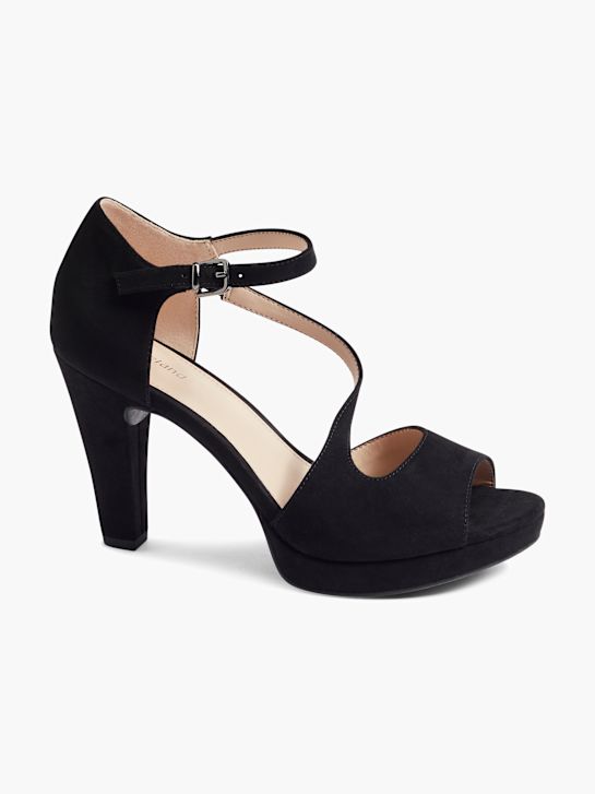 graceland peep toe tacco nero deichmann