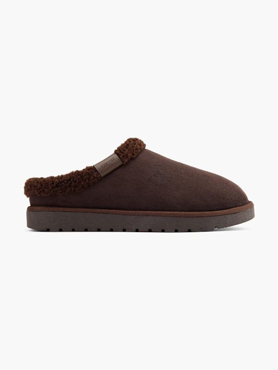 esprit felpa pantofola marrone deichmann