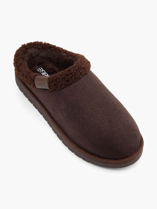 esprit felpa pantofola marrone deichmann
