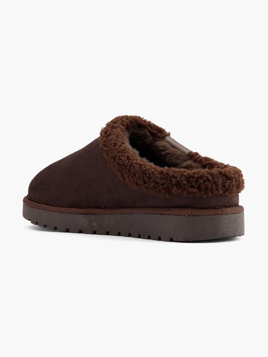 esprit felpa pantofola marrone deichmann