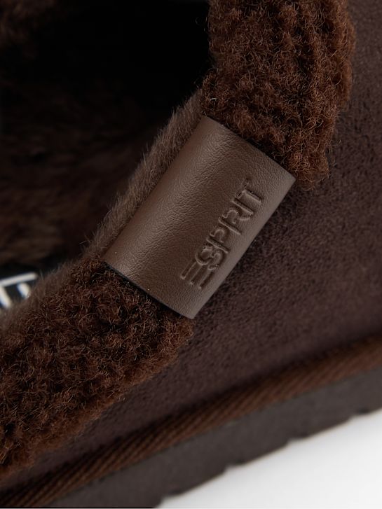 esprit felpa pantofola marrone deichmann