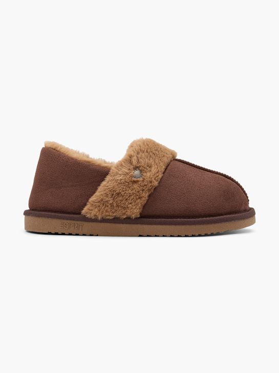 esprit felpa pantofola marrone deichmann
