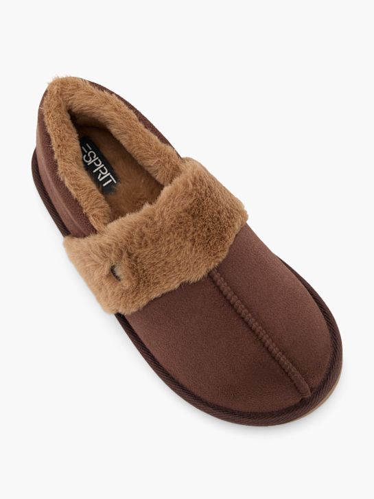 esprit felpa pantofola marrone deichmann