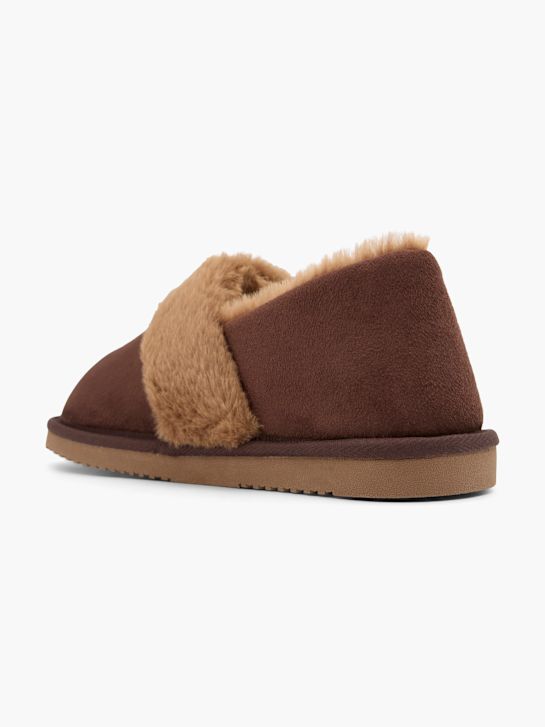 esprit felpa pantofola marrone deichmann
