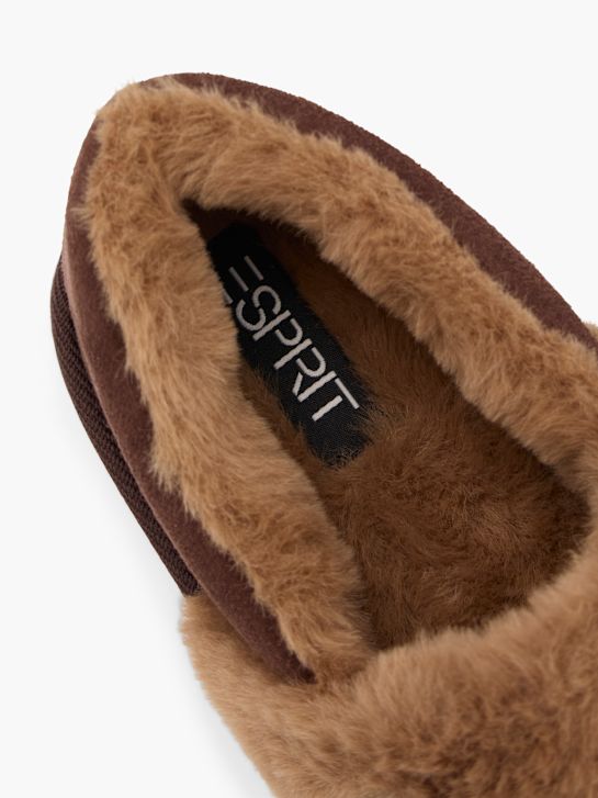 esprit felpa pantofola marrone deichmann