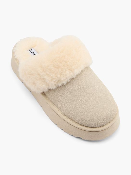 graceland plush slipper crema deichmann